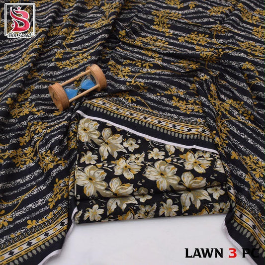 Bin Saeed Lawn 3-Piece Digital Printed