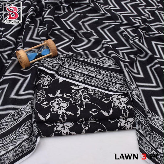 Bin Saeed Lawn 3-Piece Digital Printed