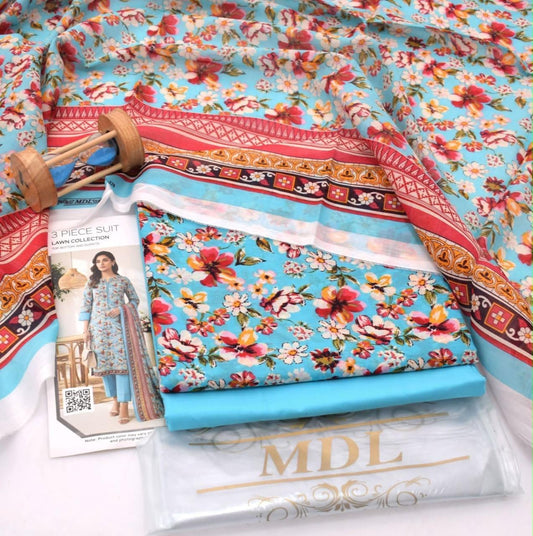 MDL Lawn 3-Piece Digital Printed