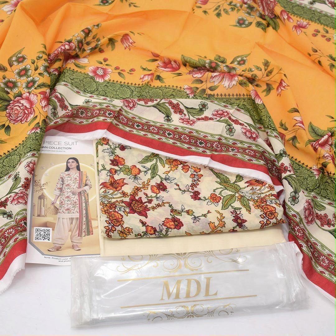 MDL Lawn 3-Piece Digital Printed